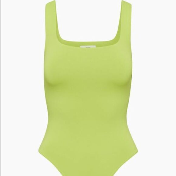 Babaton Jackfruit Green Square Neck Bodysuit - Picture 1 of 4